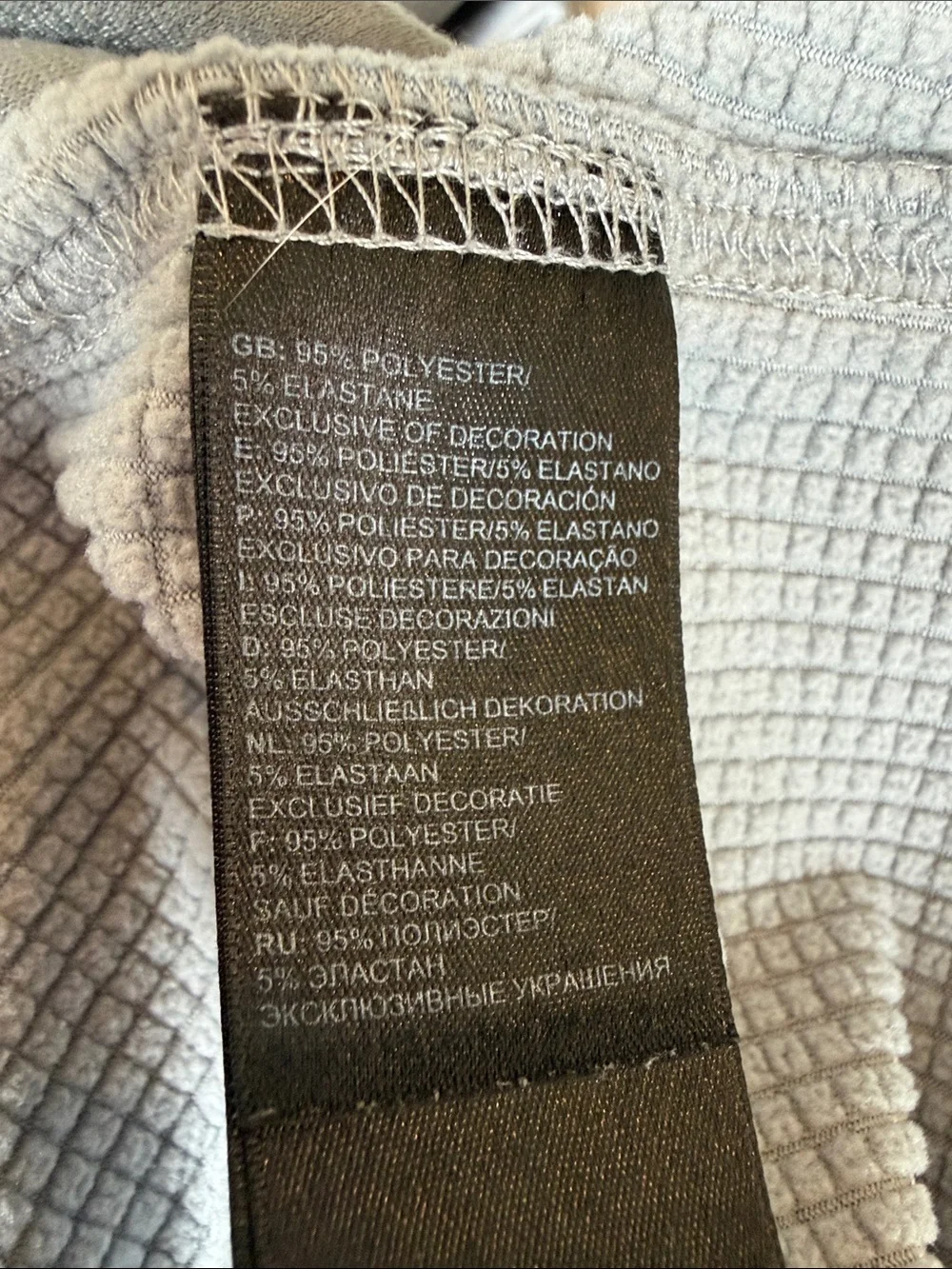 The North Face Men's Grey Fleece Grid Hoodie Full Zip Jacket Size XL